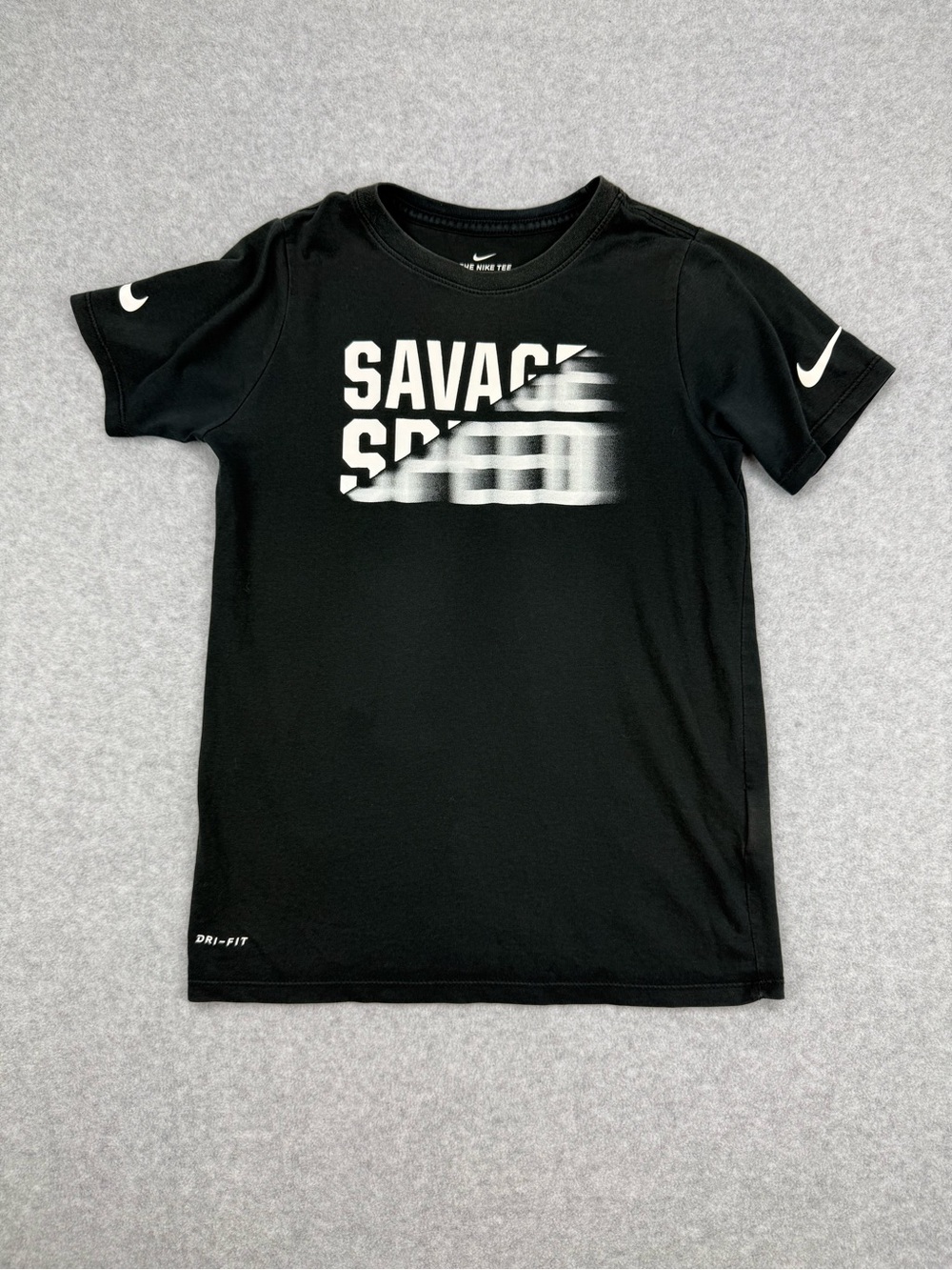 Nike Dri-FIT Savage Speed T-Shirt Size M Black Athletic Football Graphic Tee